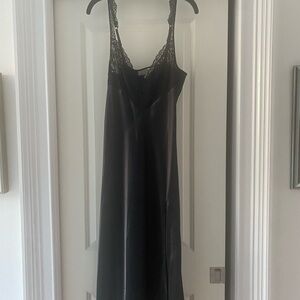 Elegant Black Lace Slip Dress